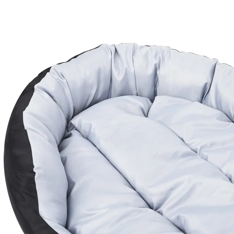 Coussin réversible lavable pour chien Gris et noir 85x70x20 cm - 10