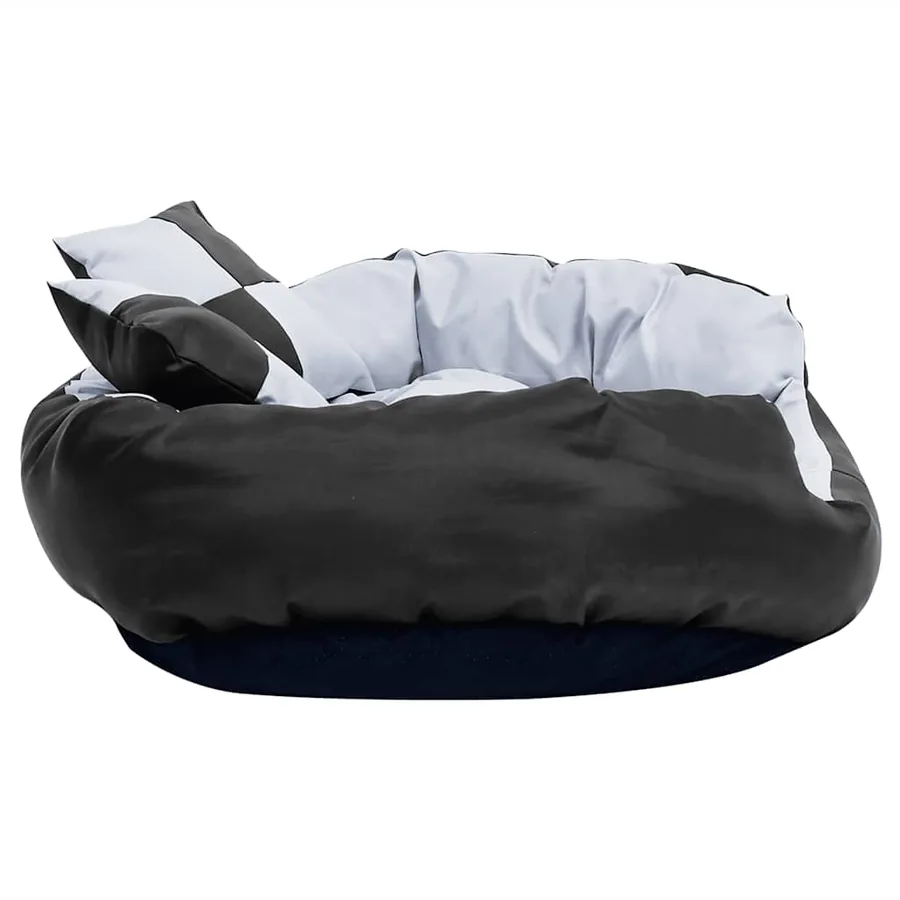 Coussin réversible lavable pour chien Gris et noir 85x70x20 cm - 4