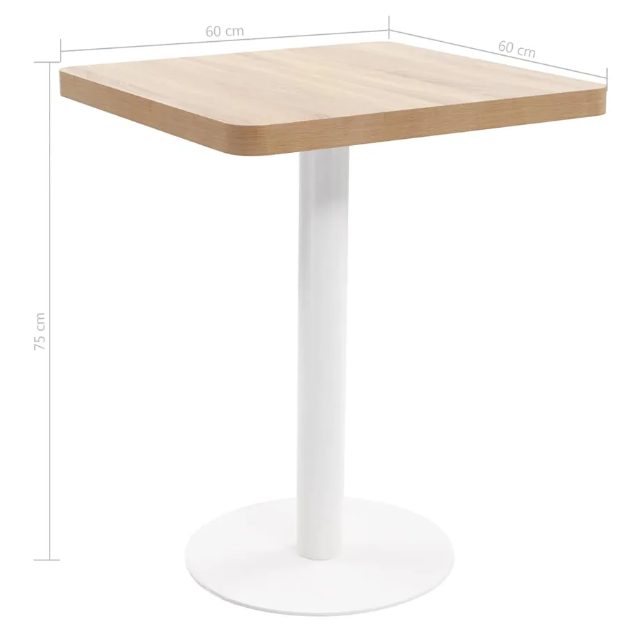 Table de bistro Marron clair 60x60 cm MDF - 6