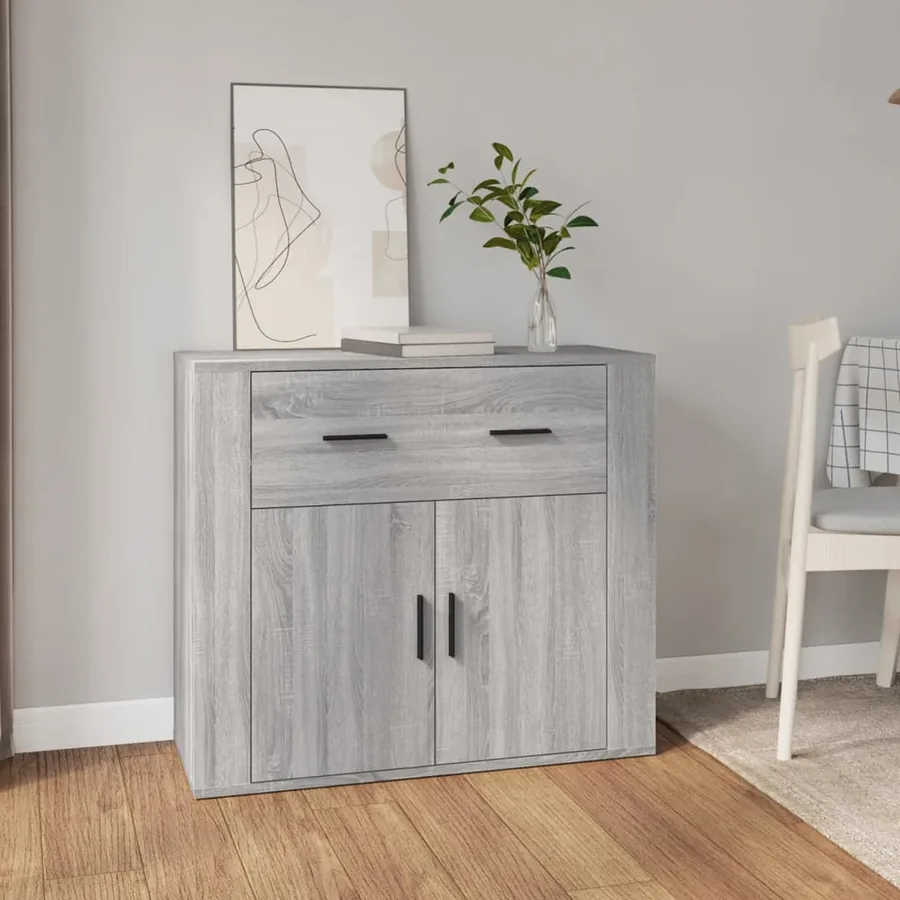 Buffet Sonoma gris 80x33x70 cm Bois d'ingénierie