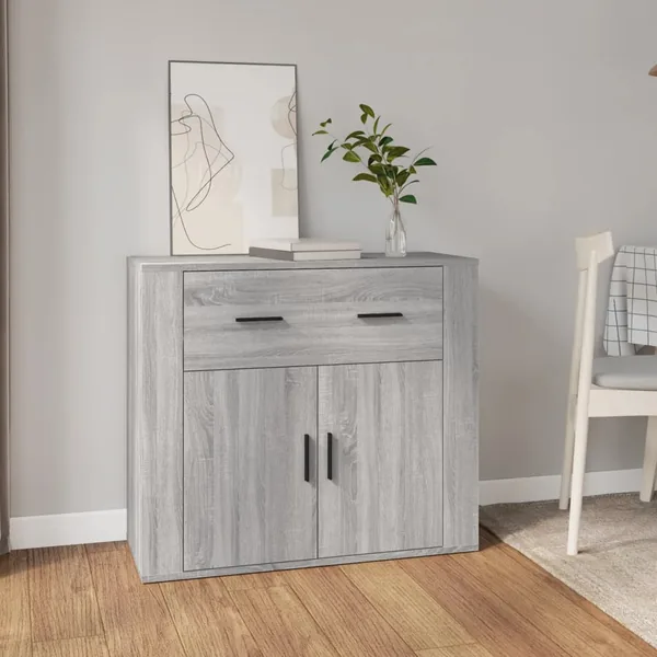 Buffet Sonoma gris 80x33x70 cm Bois d'ingénierie
