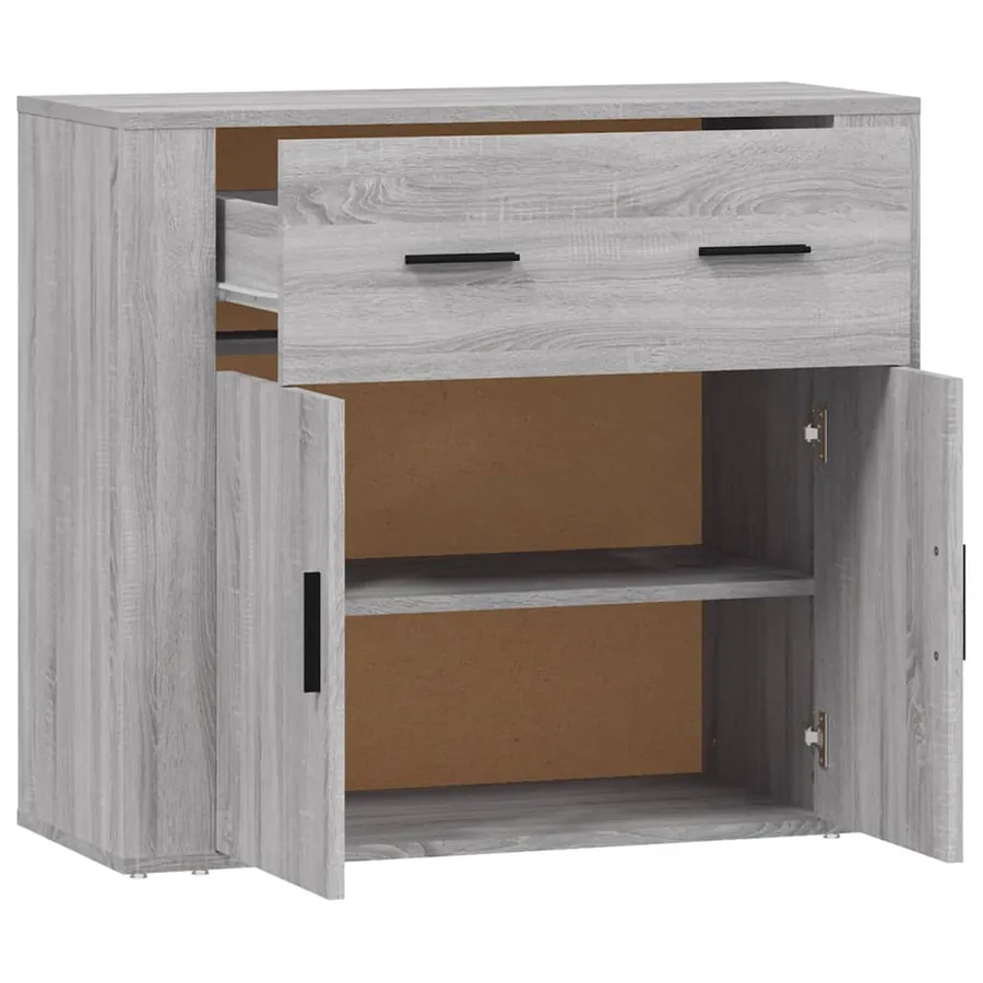 Buffet Sonoma gris 80x33x70 cm Bois d'ingénierie - 4