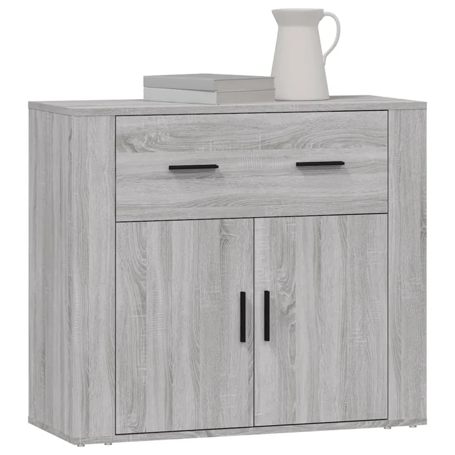 Buffet Sonoma gris 80x33x70 cm Bois d'ingénierie - 7