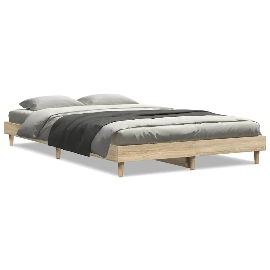 Cadre de lit sans matelas chêne sonoma 120x200 cm - 3