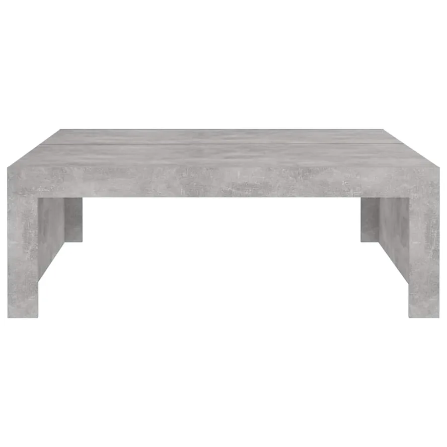 Table basse gris béton 100x100x35 cm bois d'ingénierie - 5