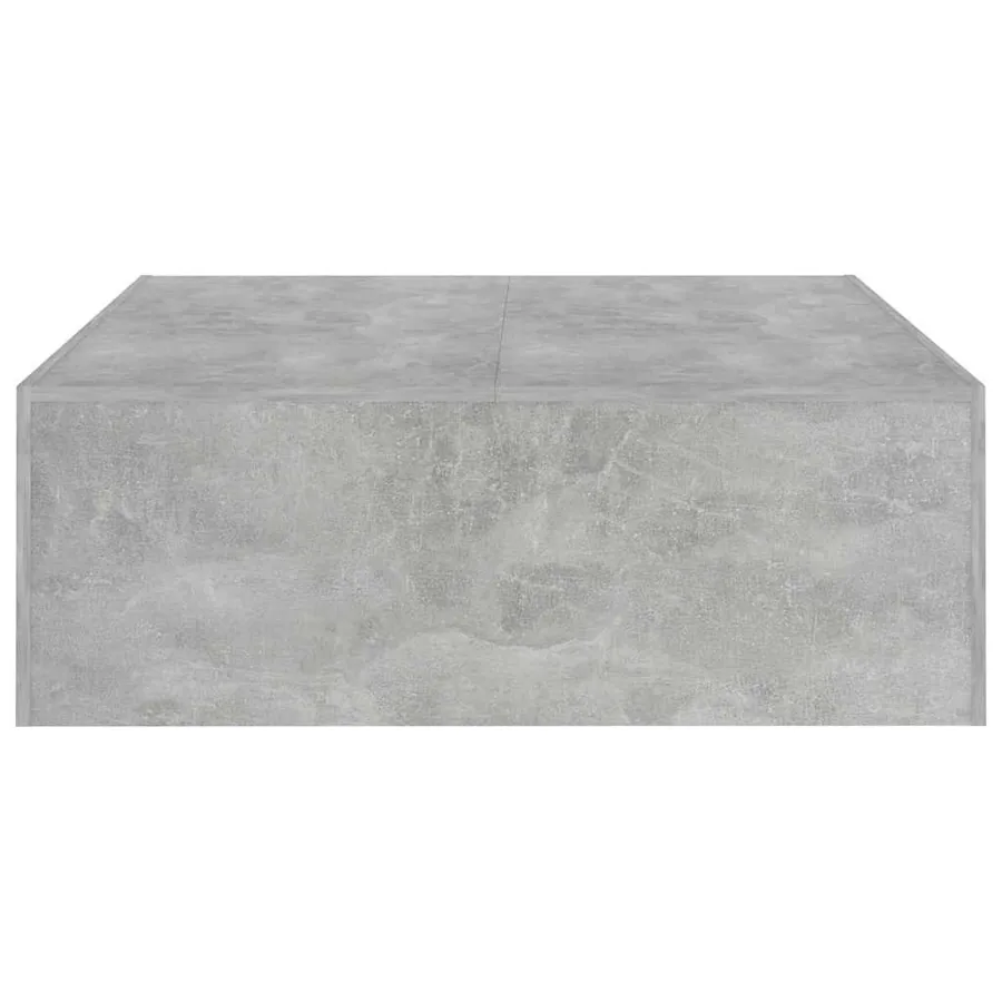 Table basse gris béton 100x100x35 cm bois d'ingénierie - 6