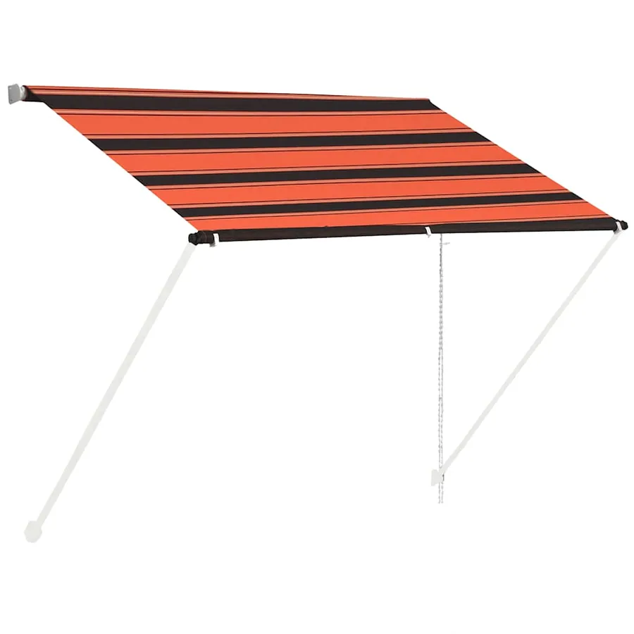 Auvent rétractable 100x150 cm Orange et marron - 2