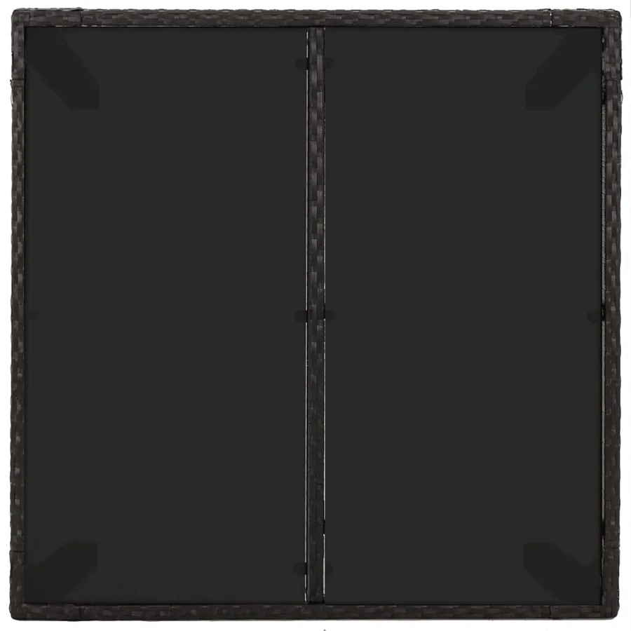 Ensemble à manger de jardin avec coussins 3 pcs Noir - 8