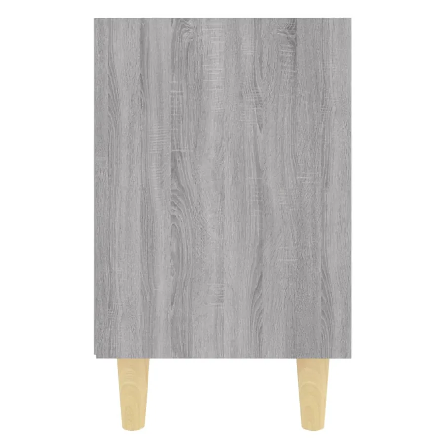 Table de chevet avec pieds en bois Sonoma gris 40x30x50 cm - 4