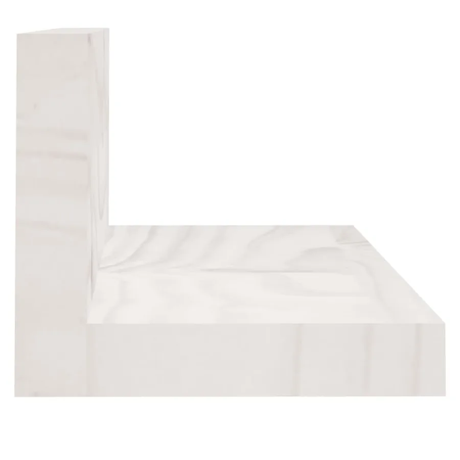 Étagères murales 2 pcs Blanc 110x11x9 cm Bois de pin massif - 4
