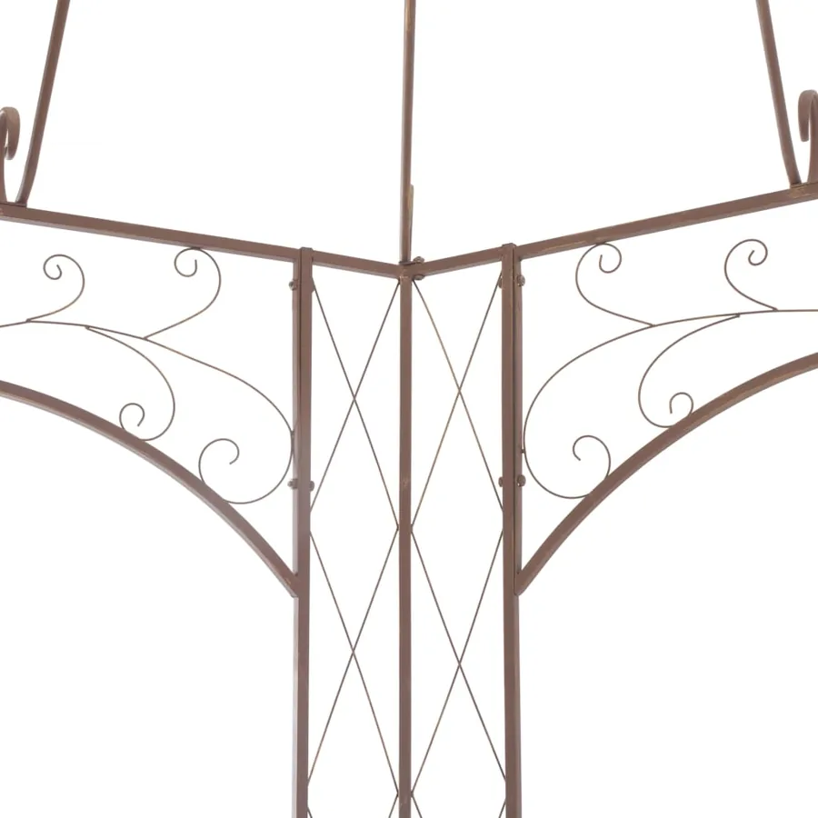 Pavillon de jardin Marron antique 3 m Fer - 4