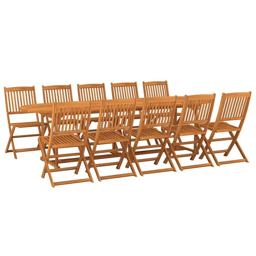 Ensemble à manger de jardin 11 pcs 280x90x75 cm bois d'acacia - 2