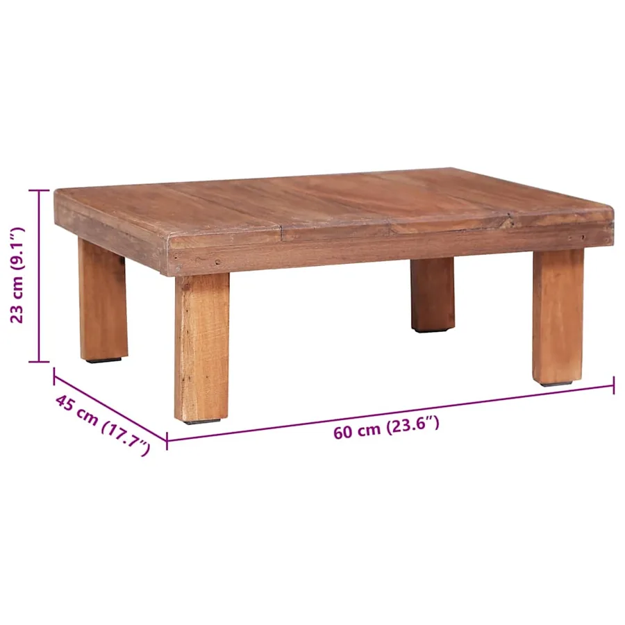 Table basse 60x45x23 cm bois d'acajou massif - 5