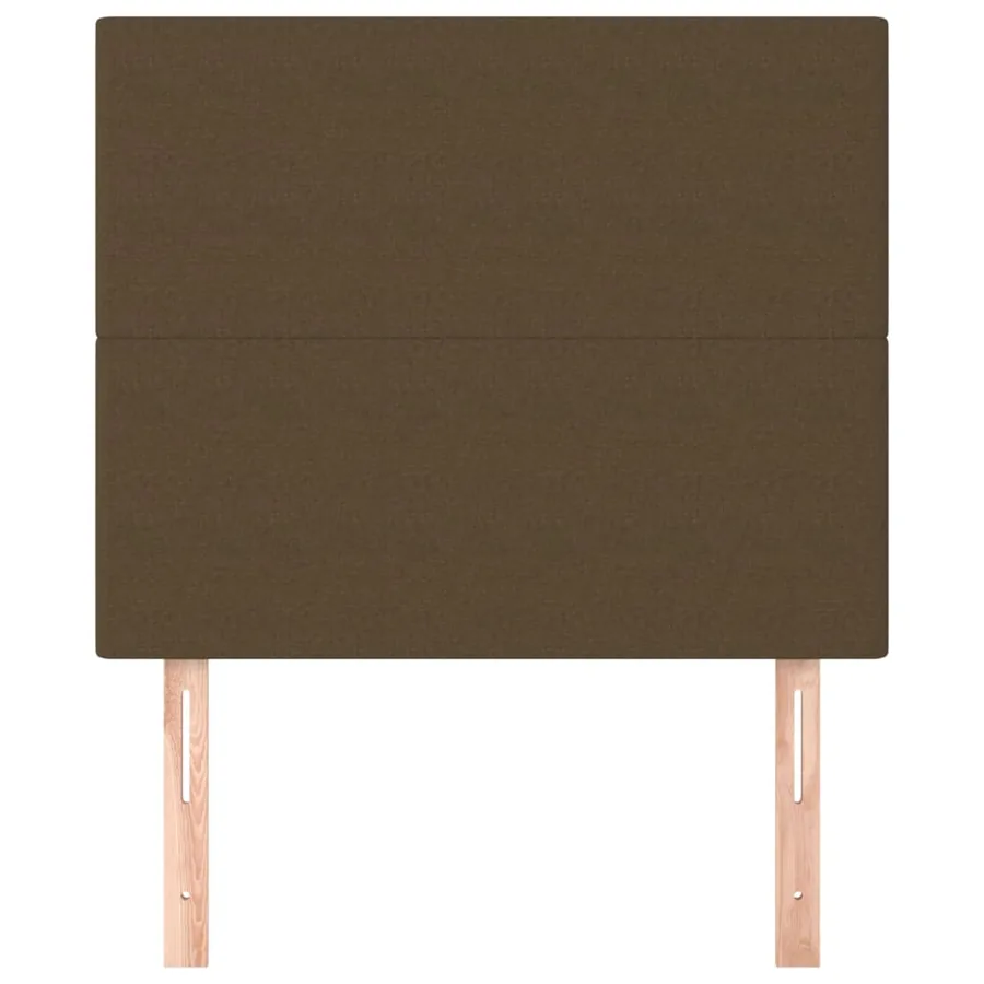Tête de lit marron foncé 100x5x118/128 cm Tissu - 3