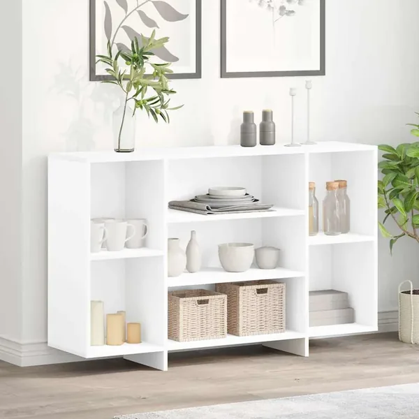 Buffet blanc 120x30x75 cm bois d'ingénierie