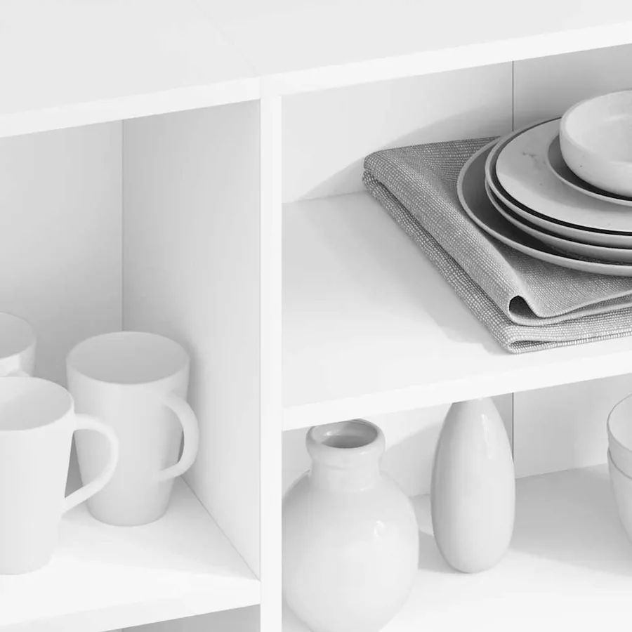 Buffet blanc 120x30x75 cm bois d'ingénierie - 3