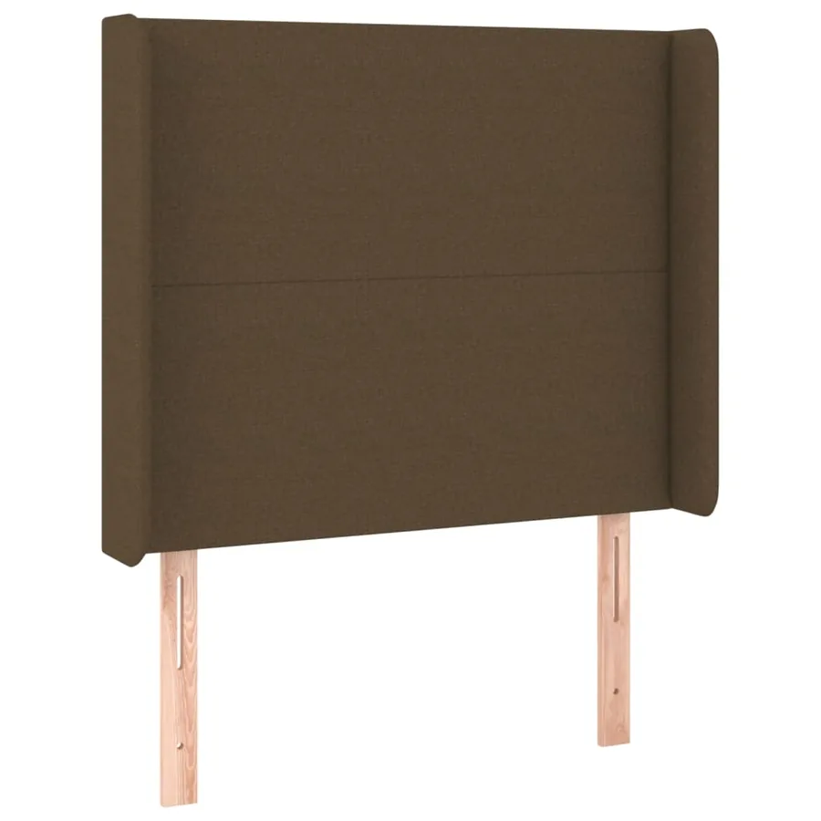 Tête de lit à LED Marron foncé 103x16x118/128 cm Tissu - 4