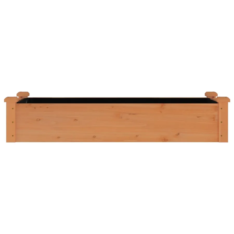 Lit surélevé de jardin doublure 120x45x25 cm bois massif sapin - 4