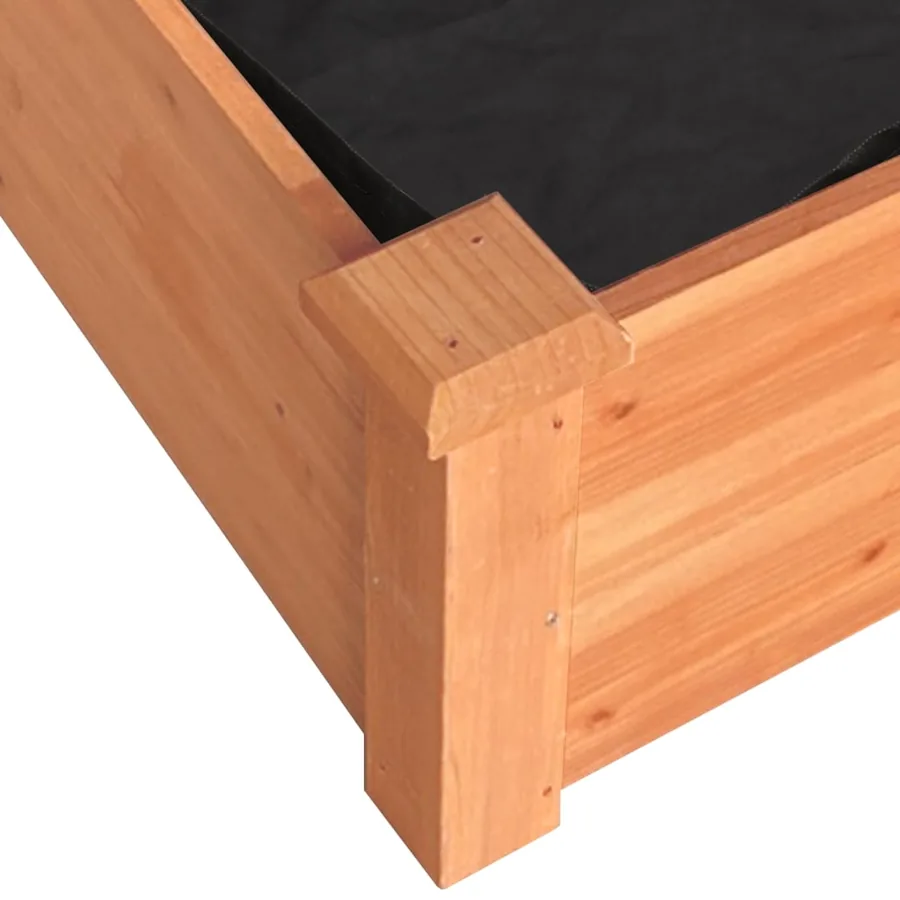 Lit surélevé de jardin doublure 120x45x25 cm bois massif sapin - 7