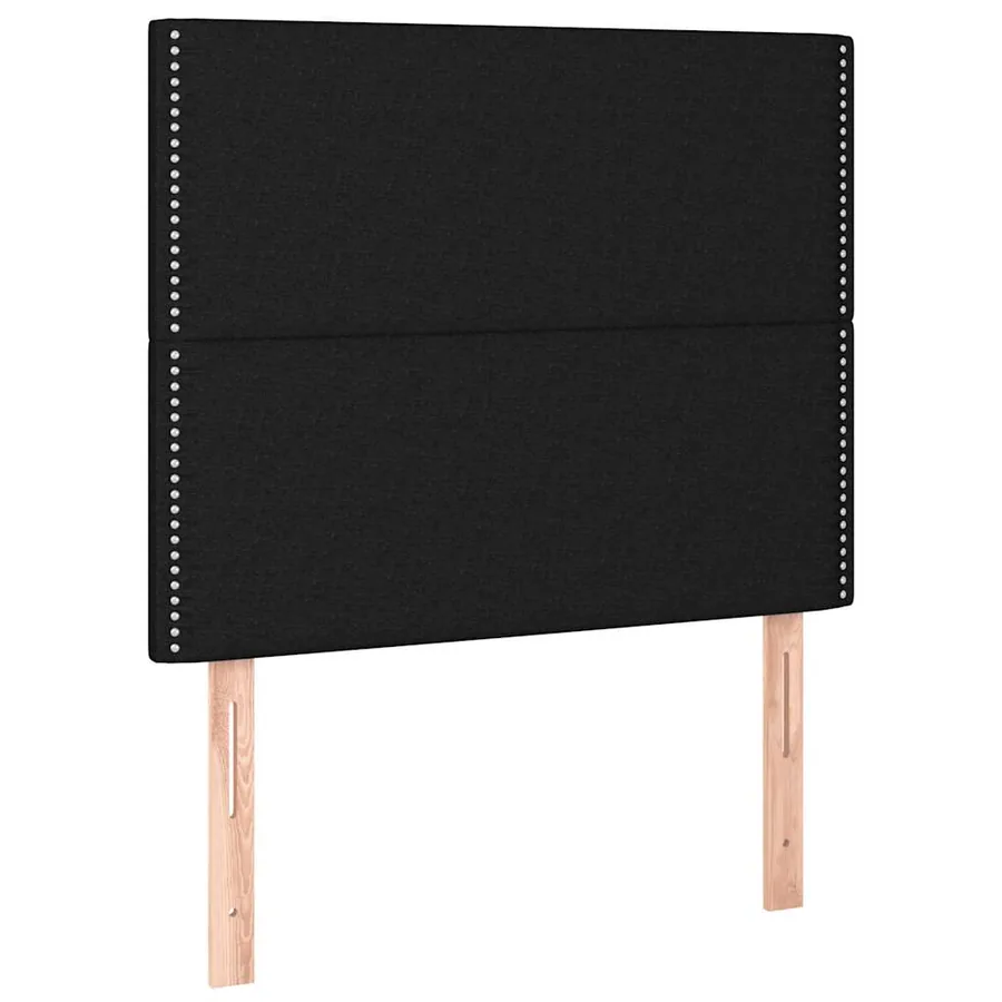 Sommier à lattes de lit avec matelas et LED Noir 90x190cm Tissu - 7