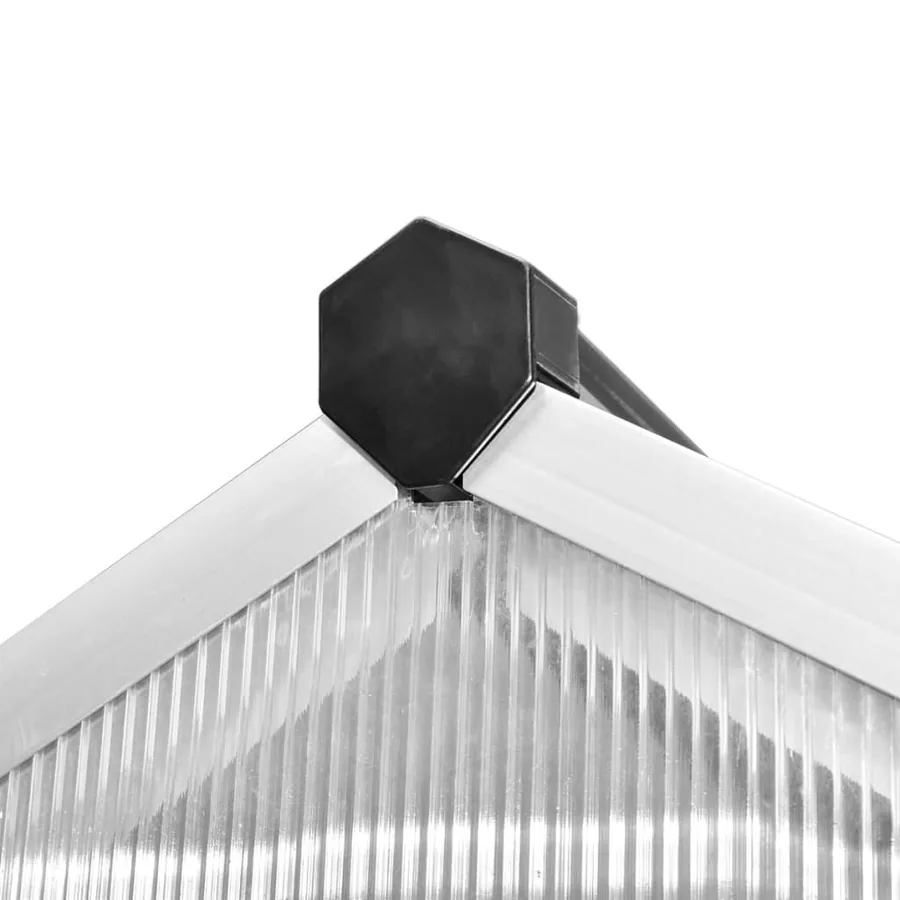 Serre renforcée en aluminium avec cadre de base 6,05 m² - 7
