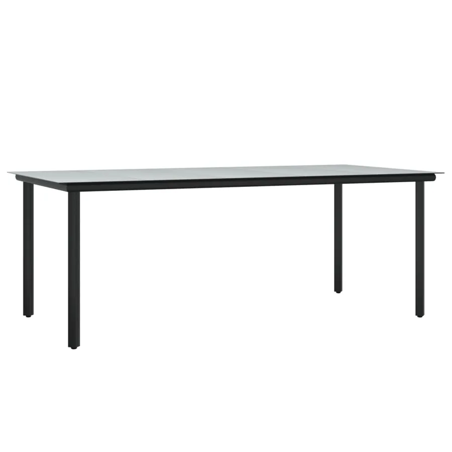 Ensemble à manger de jardin 9pcs et coussins noir et gris - 6