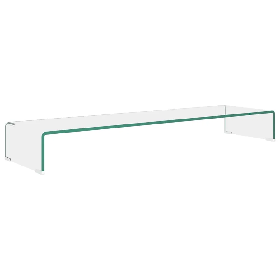 Meuble TV/pour moniteur 110x30x13 cm verre transparent - 2
