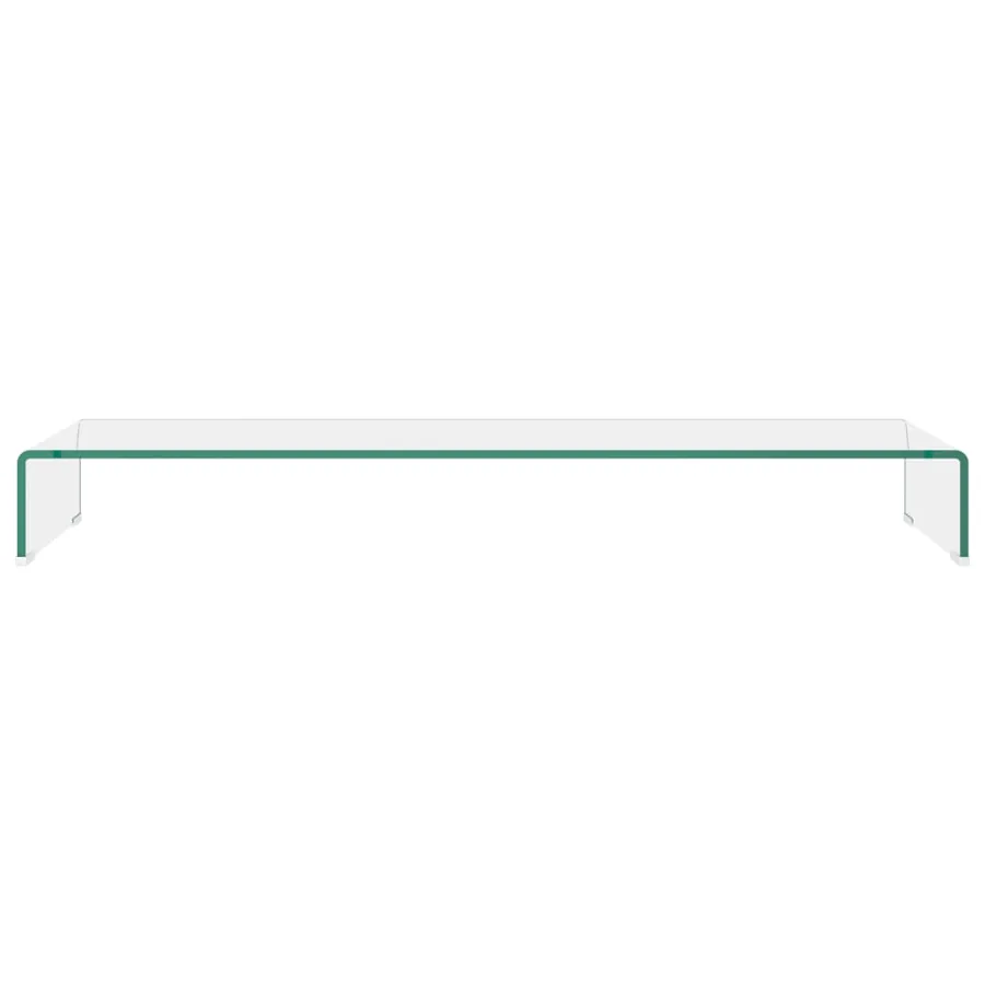 Meuble TV/pour moniteur 110x30x13 cm verre transparent - 3