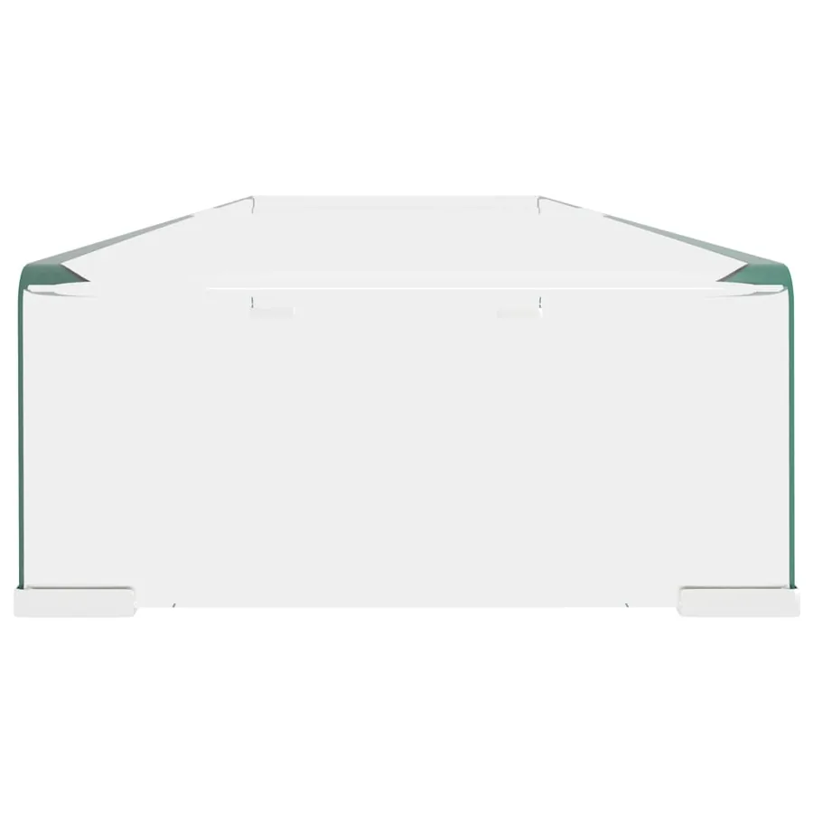 Meuble TV/pour moniteur 110x30x13 cm verre transparent - 4