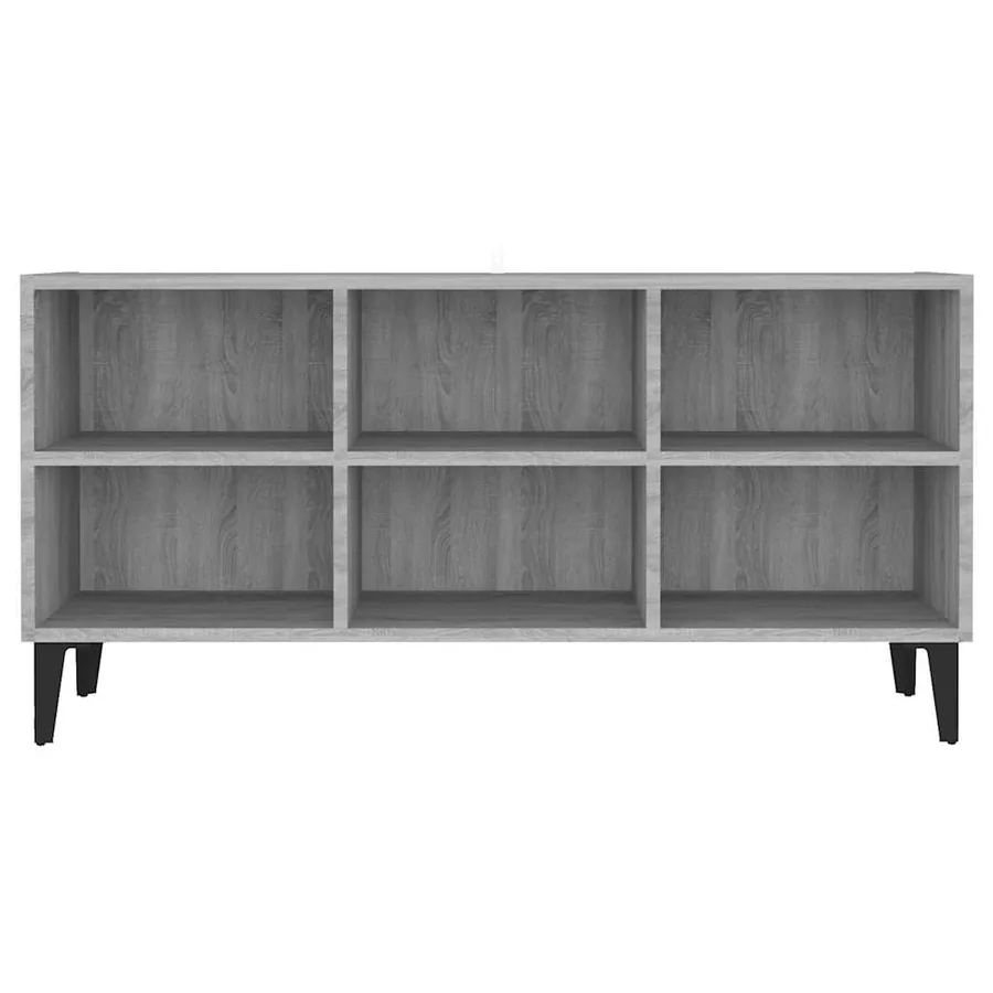 Meuble TV avec pieds en métal Sonoma gris 103,5x30x50 cm - 4