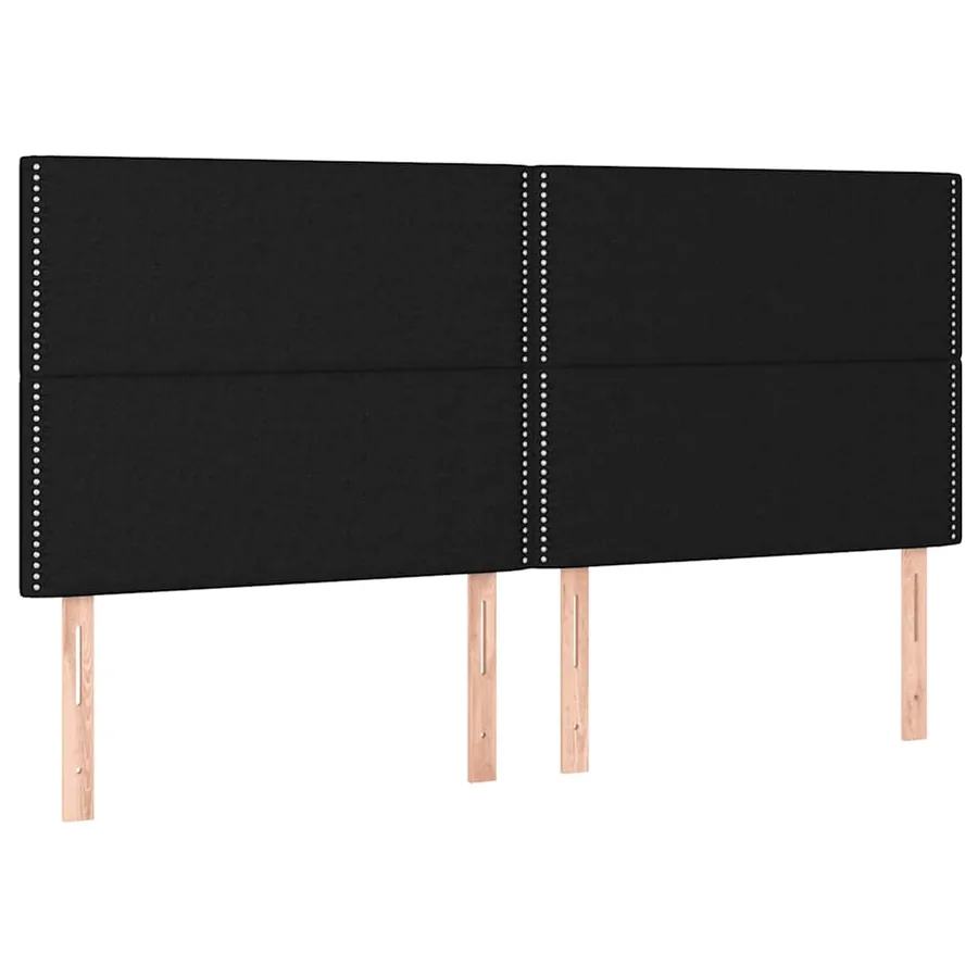 Sommier à lattes de lit avec matelas Noir 180x200 cm Tissu - 6