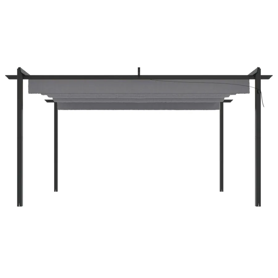 Tonnelle de jardin avec toit rétractable 4x3 m Anthracite - 3