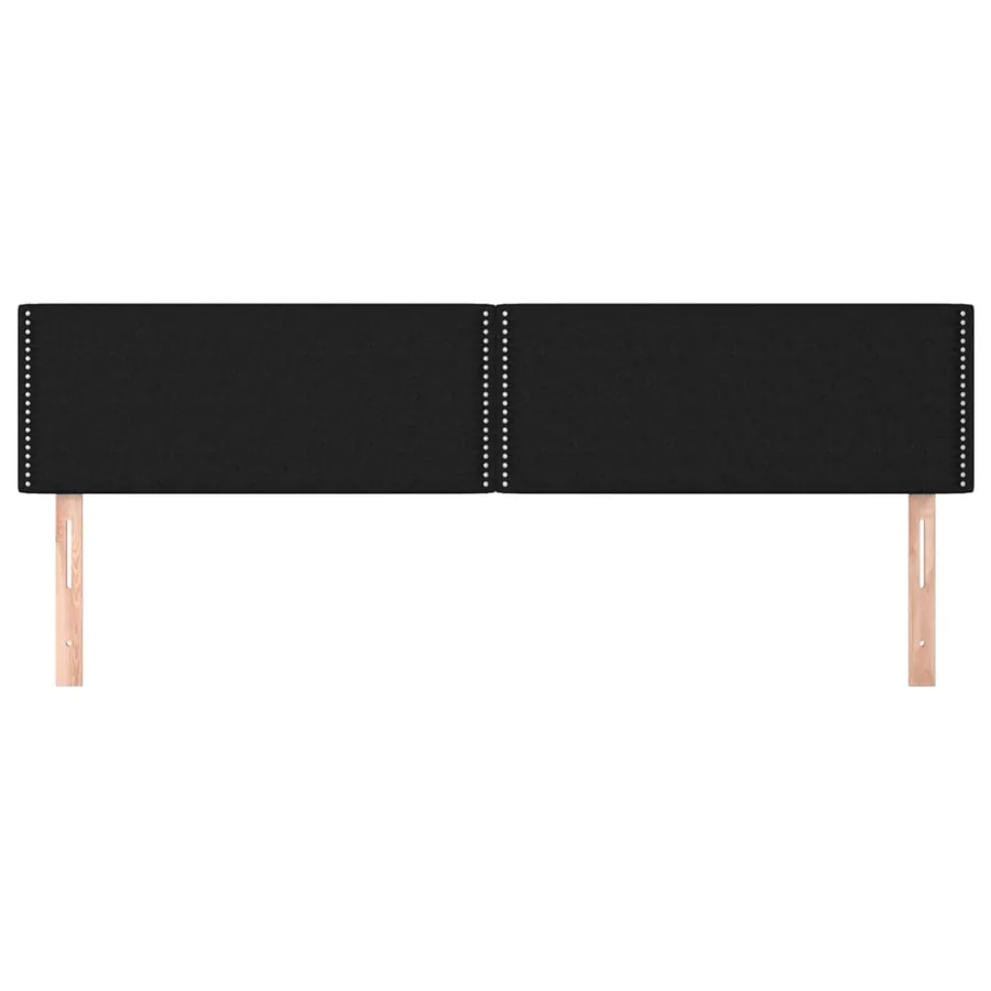 Têtes de lit Noir 180x5x78/88 cm Tissu - 3