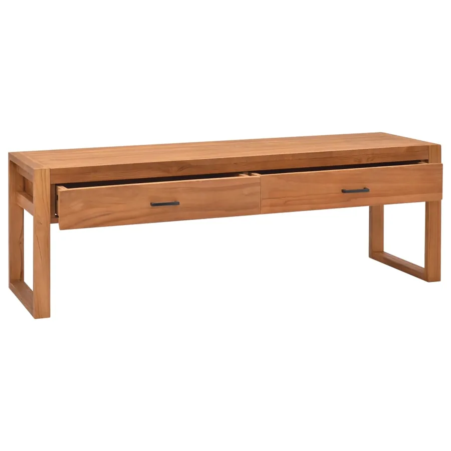 Meuble TV 120x40x45 cm Bois de teck solide - 3