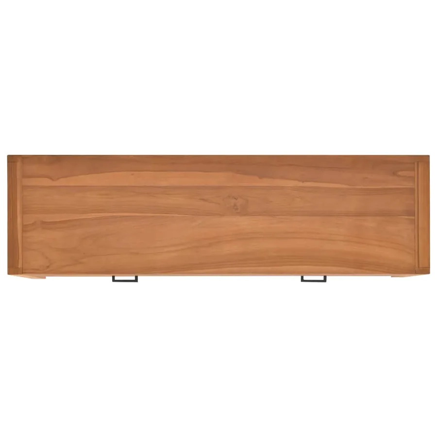 Meuble TV 120x40x45 cm Bois de teck solide - 6