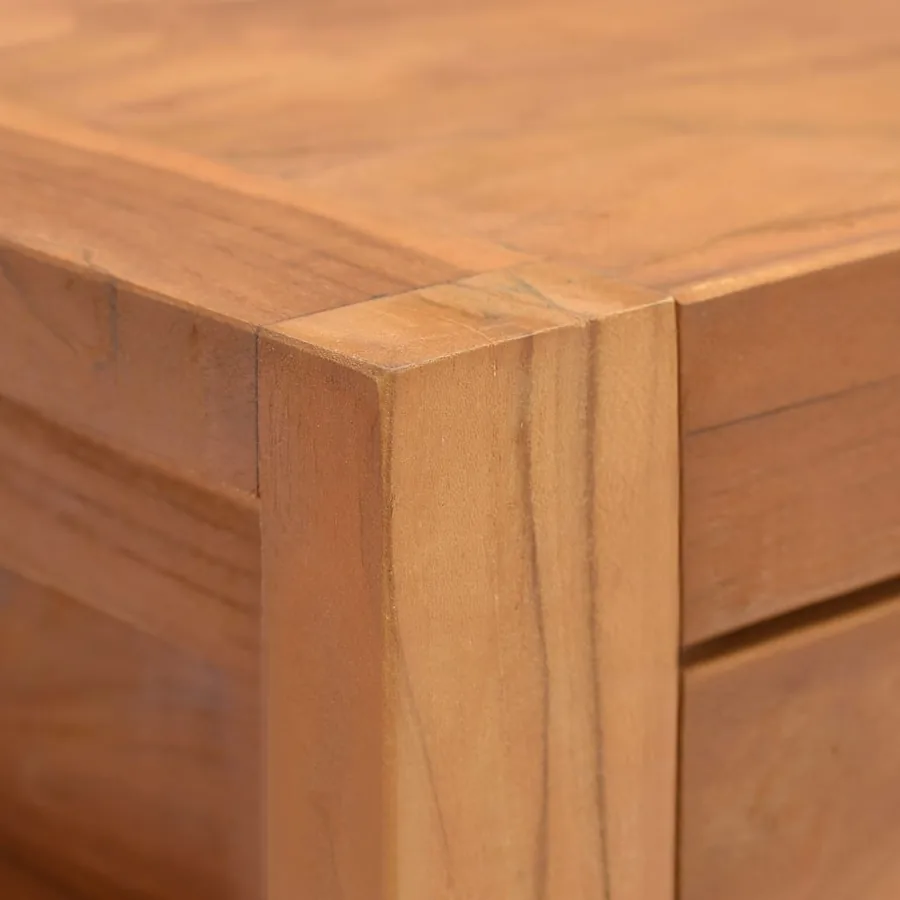 Meuble TV 120x40x45 cm Bois de teck solide - 7