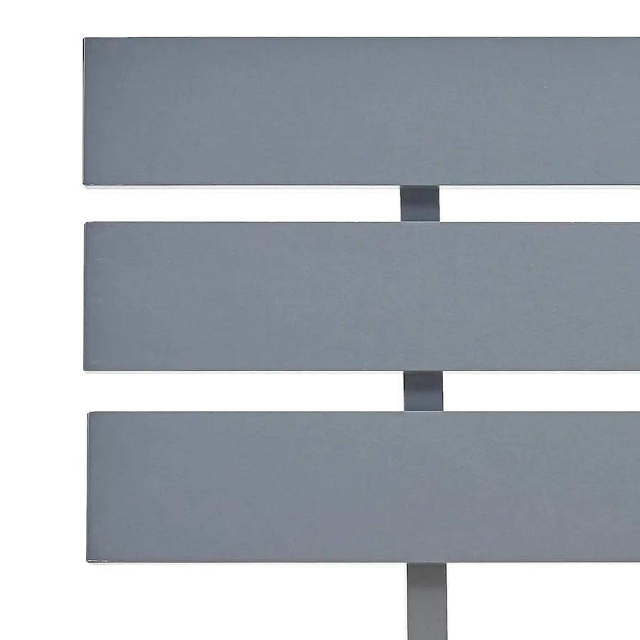 Cadre de lit sans matelas gris 160x200 cm bois de pin massif - 5