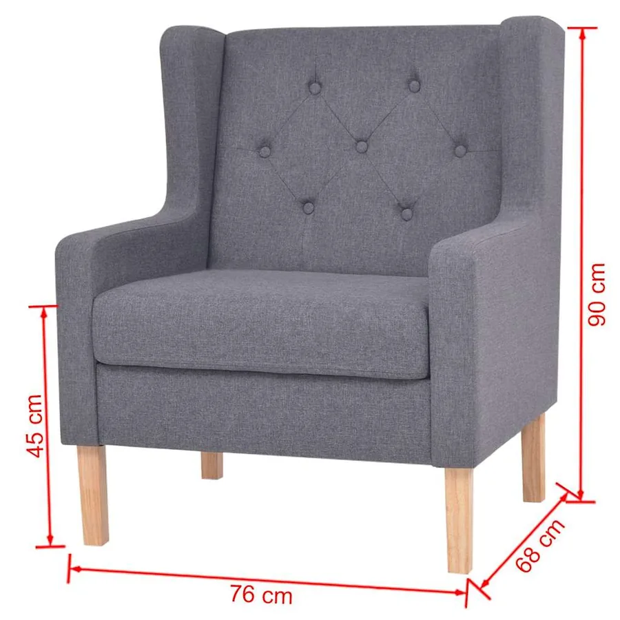 Ensemble de canapés 2 pcs tissu gris - 12