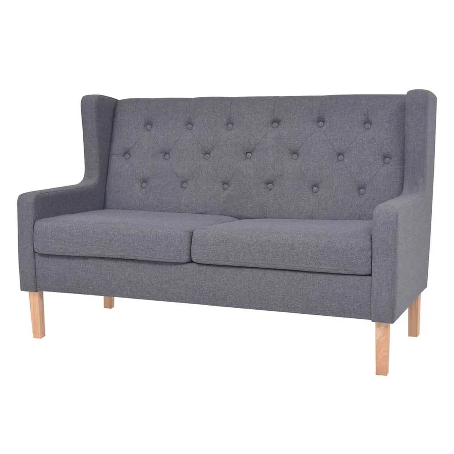 Ensemble de canapés 2 pcs tissu gris - 2