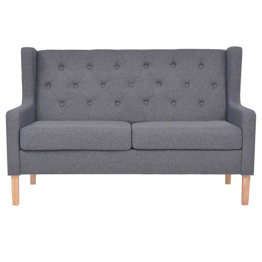 Ensemble de canapés 2 pcs tissu gris - 3