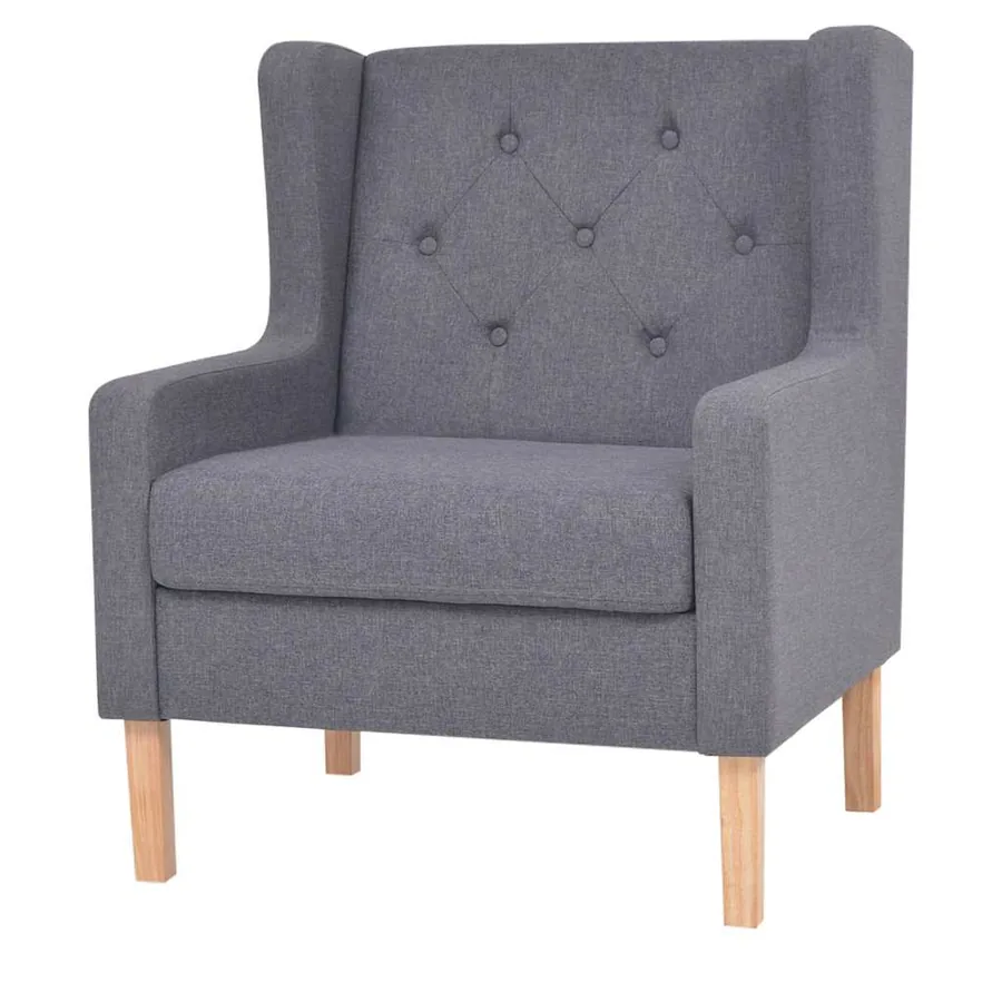 Ensemble de canapés 2 pcs tissu gris - 5