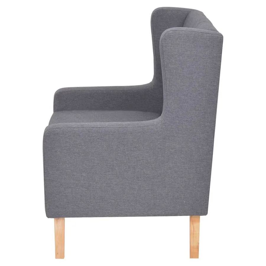 Ensemble de canapés 2 pcs tissu gris - 7