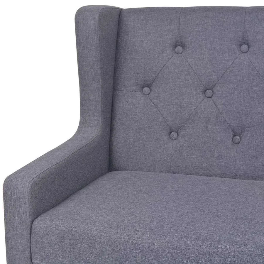 Ensemble de canapés 2 pcs tissu gris - 8