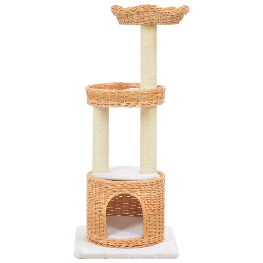 Arbre à chat avec griffoir en sisal Naturel Bois de saule - 2