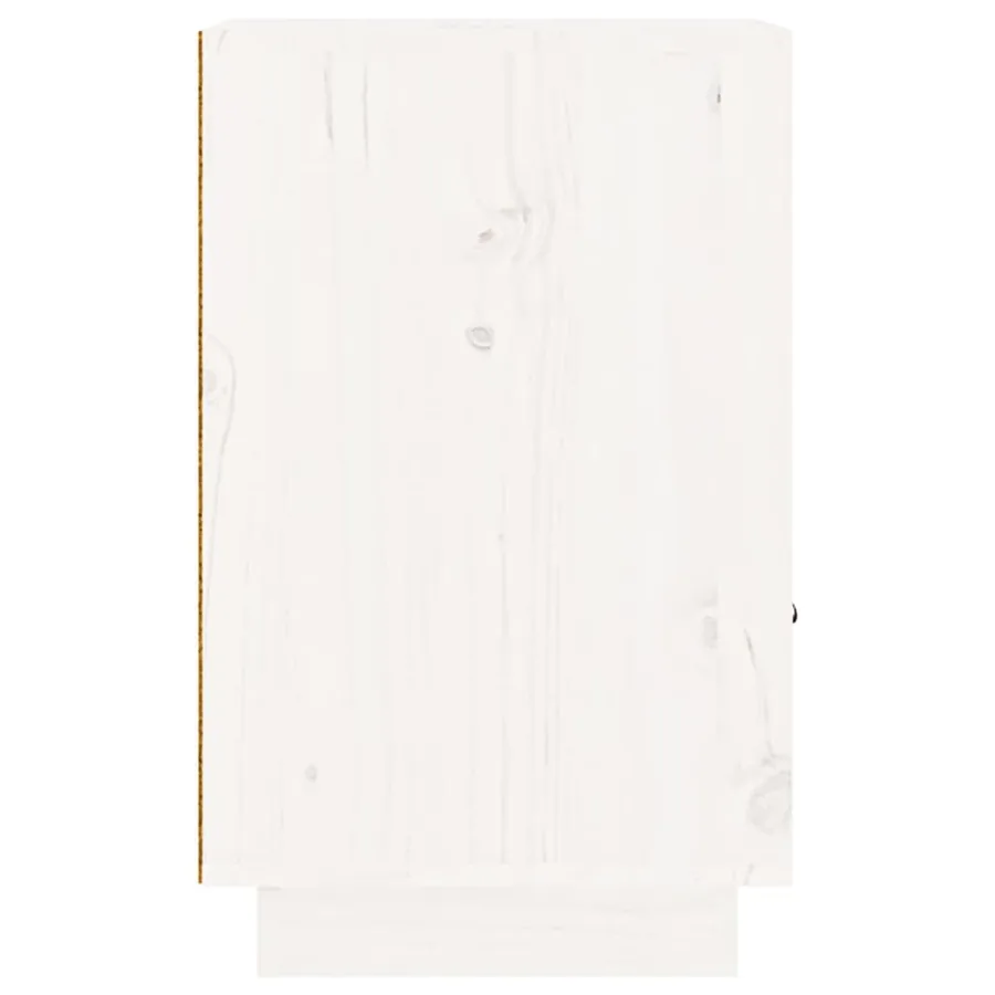 Tables de chevet 2 pcs Blanc 40x34x55 cm Bois de pin massif - 7