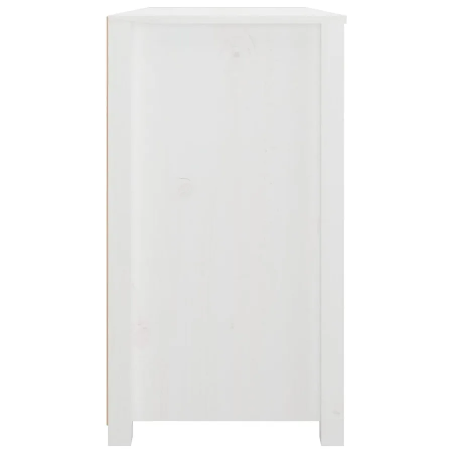 Armoire latérale Blanc 100x40x72 cm Bois de pin massif - 5