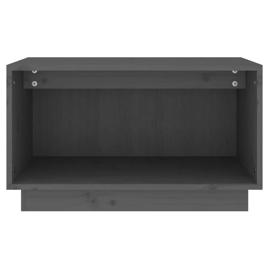 Meuble TV Gris 60x35x35 cm Bois de pin massif - 3