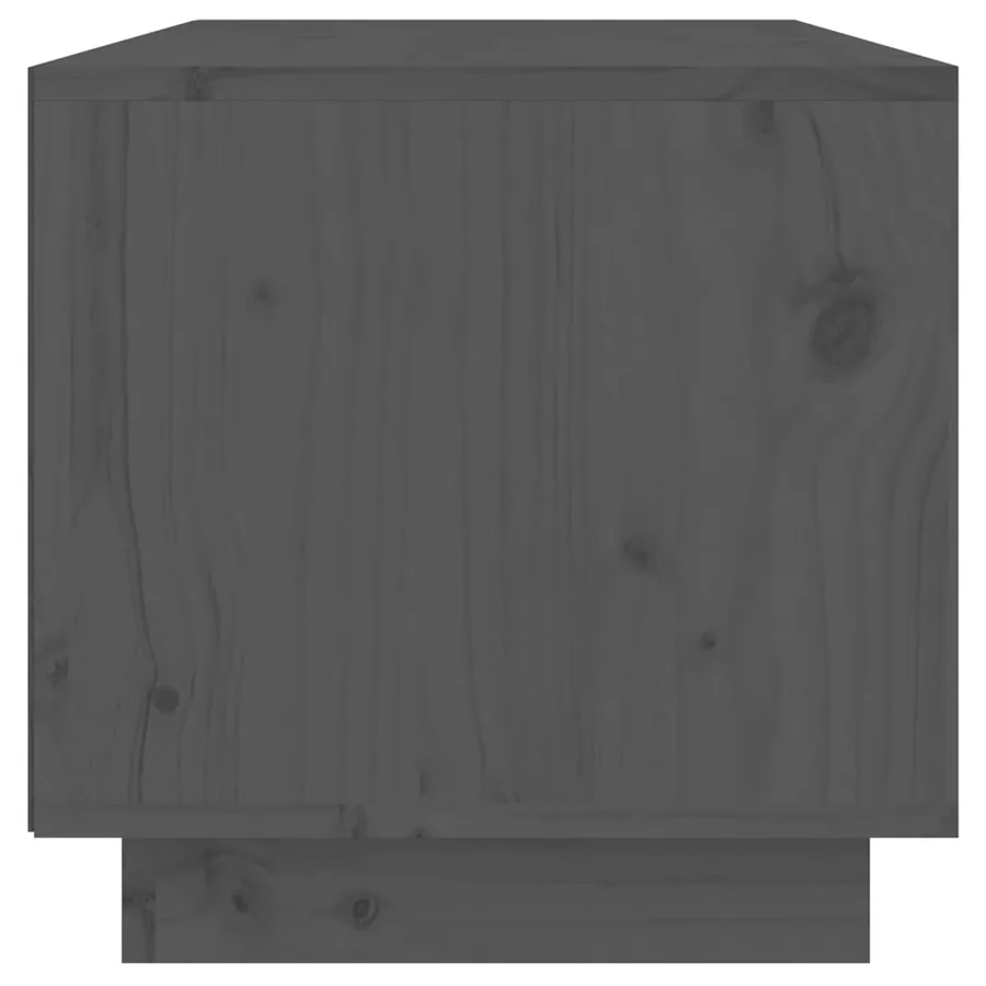 Meuble TV Gris 60x35x35 cm Bois de pin massif - 4