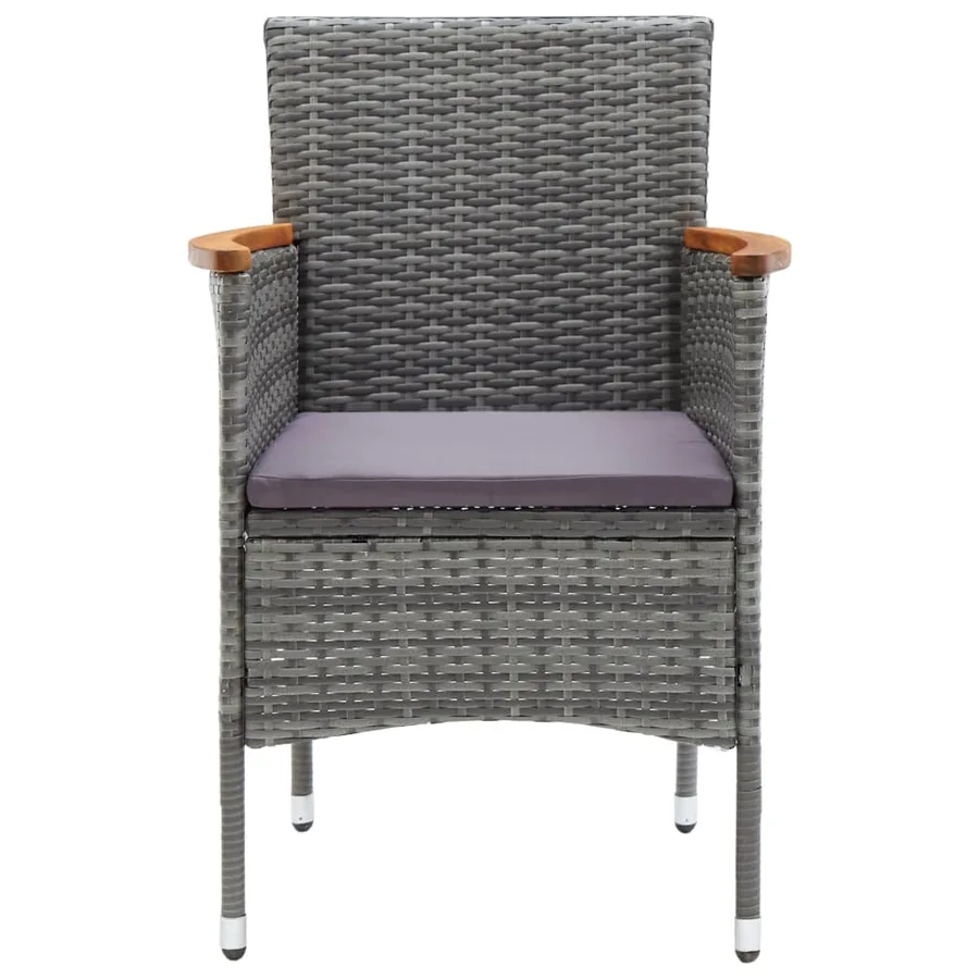 Ensemble à manger de jardin 5 pcs Gris - 5