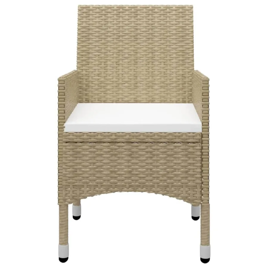 Ensemble à manger de jardin 5 pcs Beige - 4